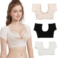 Washable T-shirt Shape Sweat Pads Female Perfume Absorbing Underarm Armpit Sweat Pads Reusable Guards Shield Desodorante