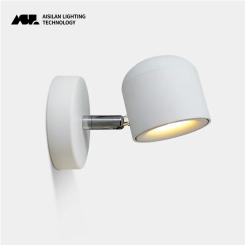 Aisilan Dimmable LED Wall Lamp with Adjustable Angle Modern Reading Light Bedside Lamp with Aluminum Lamp Body COB Chip