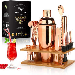 Cocktail Shaker Making Set,16pcs Bartender Kit For Mixer Wine Martini, Stainless Steel Bar Tools, Home Drink Party Accessories
