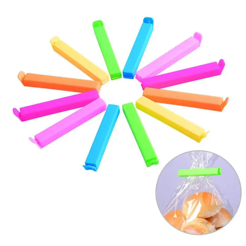 Description Picture 4 of item5Pcs Plastic Candy Color Slender Clips Bag Mouth Sealing Tool For Keeping Chip Cookies Fresh Home Kitchen Supplies