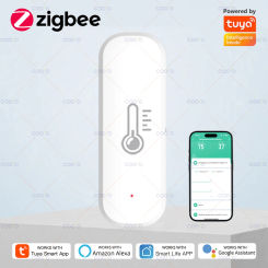Tuya Zigbee Smart Temperature Humidity Sensor Indoor Hygrometer Controller Monitoring Work with Smart Speaker Alexa Google Home
