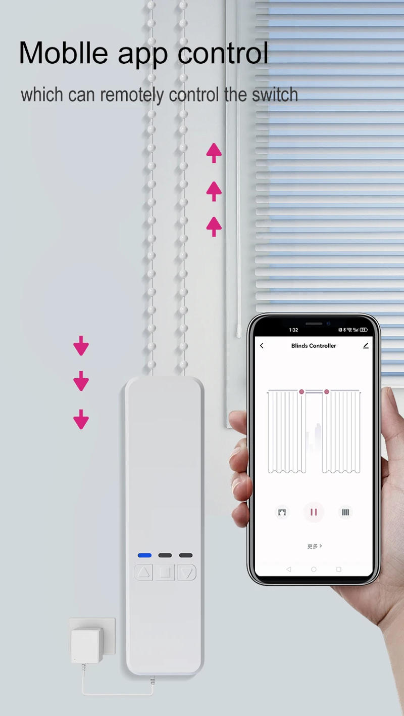 Description Picture 5 of itemKEMEK Tuya Smart Wifi Blinds Motor Automatic Electric Roller Shade Controller App Control Works with Alexa Google Assistant