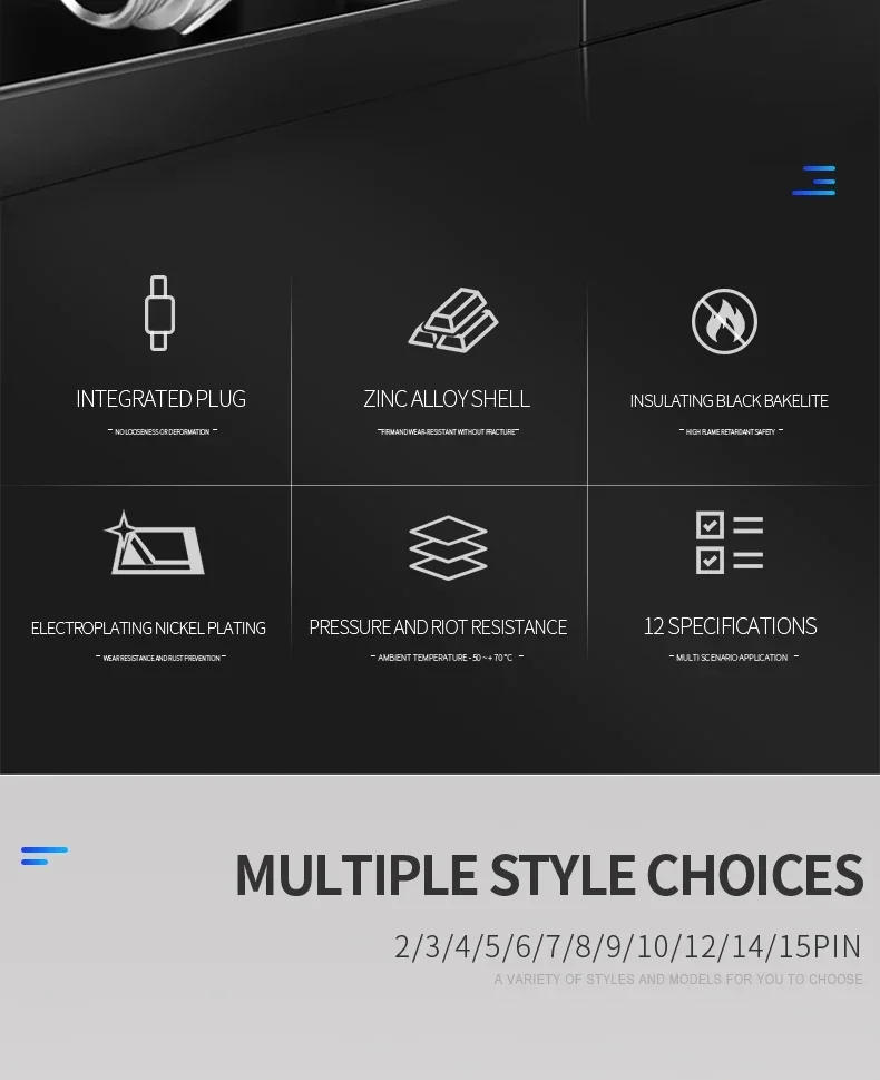 Description Picture 3 of itemGX16 GX12 GX20 2Pin 4Pin Male Female Circular Aviation Connector Plug 16MM Wire Panel Connector 2/3/4/5/6/7/8/9/10/12/14/15P