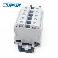 UT-35 Screw Din Rail Terminal Block 35mm² Cable Hexagon Socket Feed-through Connection Installation Wire Connector UT35
