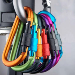 4Pcs Carabiner Travel Kit Camping Equipment Alloy Aluminum Survival Gear Camp Mountaineering Hook Outdoor Home Key Hooks
