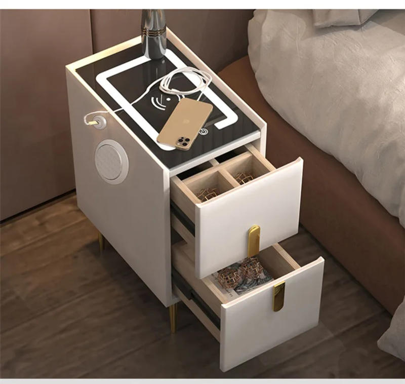 Description Picture 6 of itemSmart Bedside Table Modern Style Bedroom Mini Nightstands with Wireless Charging Bluetooth Speaker Multi-Function Side Cabinet
