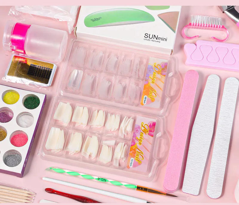 Description Picture 3 of itemNail Acrylic Powder and Liquid Monomer Nails Art Decoration For Manicure Set Kit Crystal Nail Glitter 3D Nail Tips Carving Tools