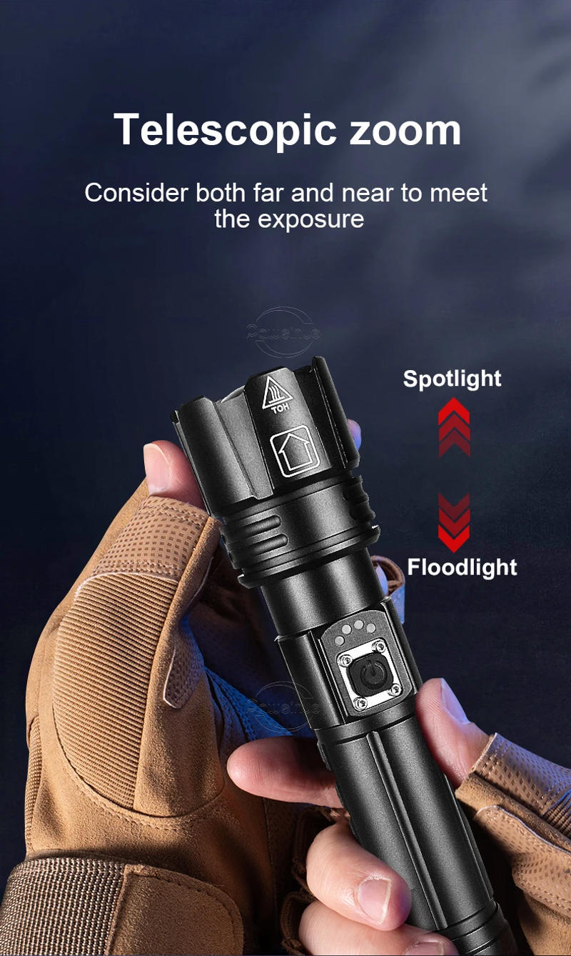 Description Picture 5 of item800W Most Powerful LED Flashlight Rechargeable Torch Lighting 4000M Tactical Lantern Ultra Powerful Flashlight With Usb Charging