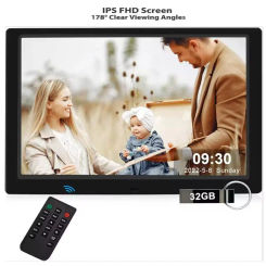 10 Inch Digital Photo Frame with 1280x800 IPS Screen Digital Picture Frame with 1080P Video Music Slideshow  Full Function