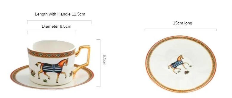 Description Picture 2 of itemCreative Retro Coffe Cups Set Ceramic Mug Porcelain Teaware Luxury Gift Bone China Wedding Decoration Drinkware Tea Cup Set