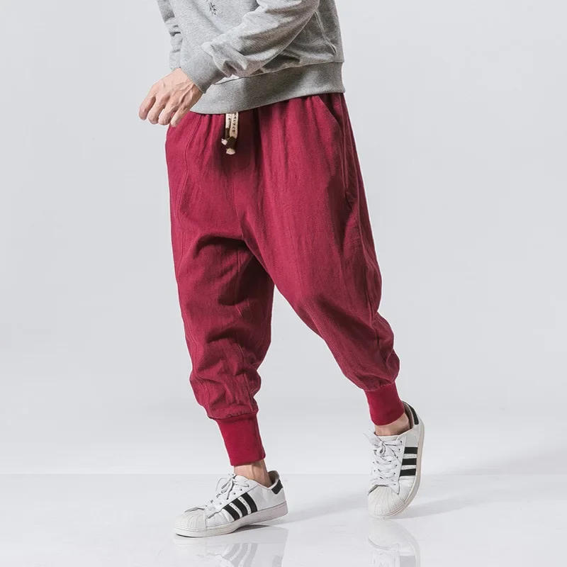 Description Picture 5 of itemMen's Black Red Pants Hip Hop Streetwear Fashion Jogger Harem Trousers Man Casual Sweatpants Male Pants Big Size 5XL