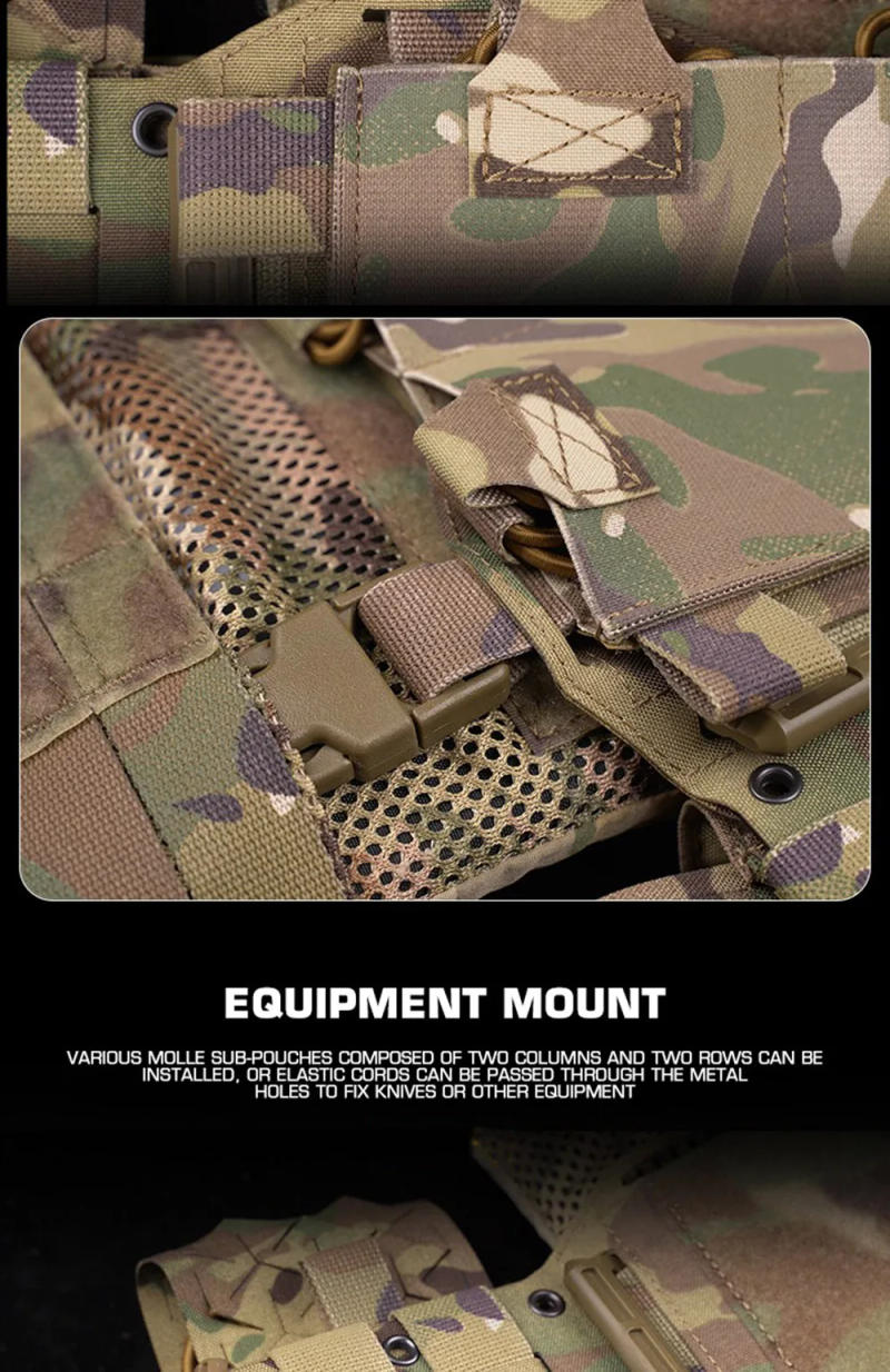 Description Picture 6 of item2PCS MOLLE Expansion Wing Tactical Vest Plate Carrier Expander Mounting Platform Knives Pouches Holder MK5 Chest Rig Accessories