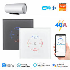 Tuya Smart WIFI Water Heater Boiler Touch Switch 40A 8000W EU Standard Smart Life App Remote Control Work With Google Home Alexa