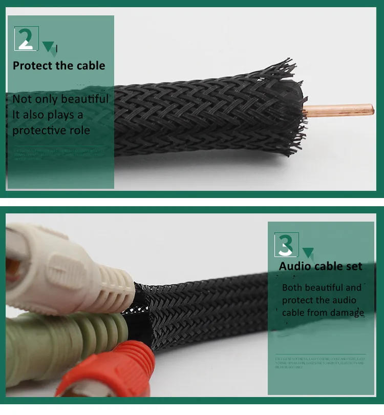 Description Picture 5 of itemDropship 1/5/10/50/M Black Insulated Braid Sleeving 4/6/8/10/12/14/20/25mm Tight PET Wire Cable Gland Protection Cable Sleeve