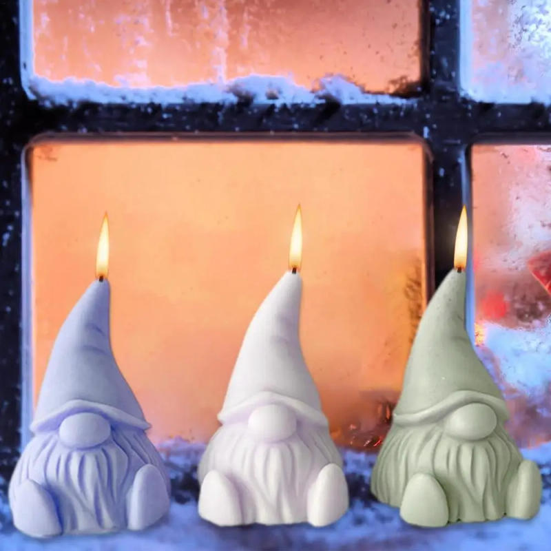 Description Picture 5 of itemDIY Candle Silicone Mold 3D Gnome Christmas Handmade Gypsum Soap Cement Resin Molds Festival Xmas Gift Candle Making Supplies