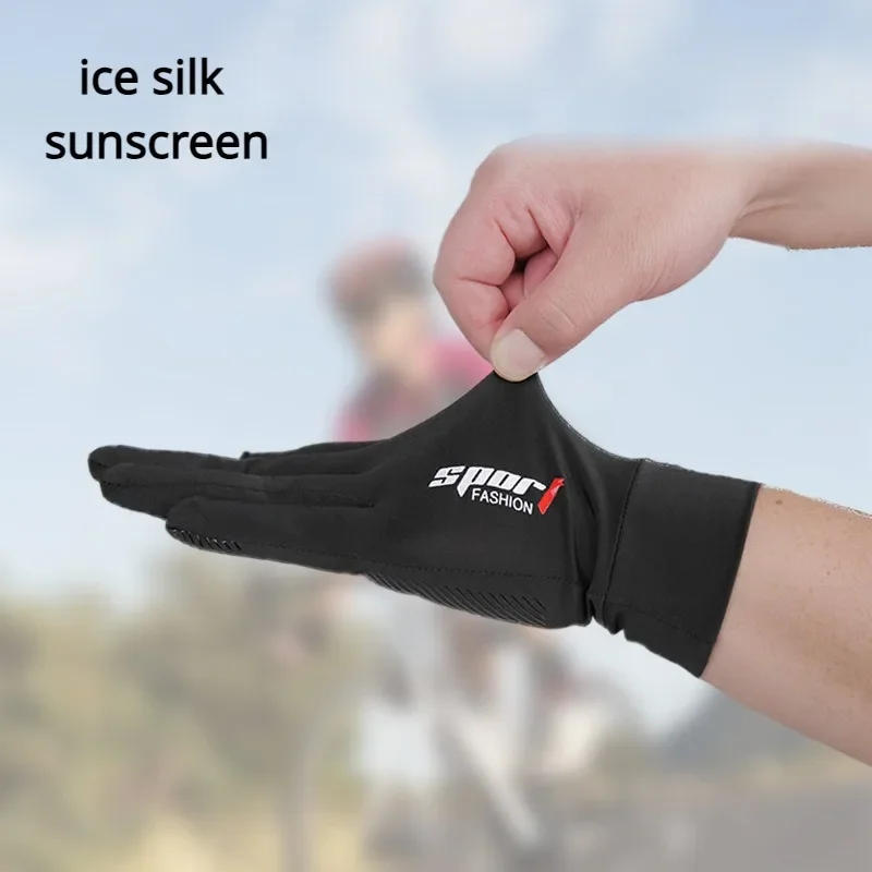 Description Picture 5 of itemSummer Men Women Gloves Fishing Cycling Ice Silk Breathable Elastic Sun Protection Touchscreen Fitness Sports Driving Gloves