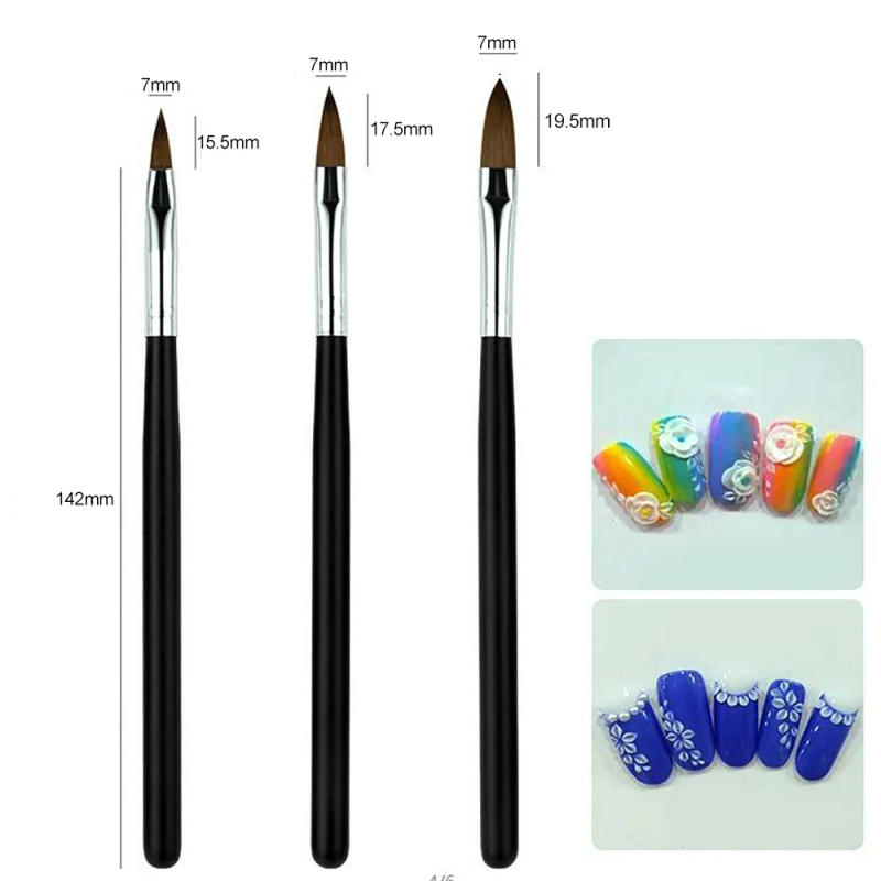 Description Picture 2 of item3/5PCS Acrylic Nail Brushes Set For Acrylic Powder Nail Glue Acrylic Application/Extension/Carving Nail Professional Brushes 15/