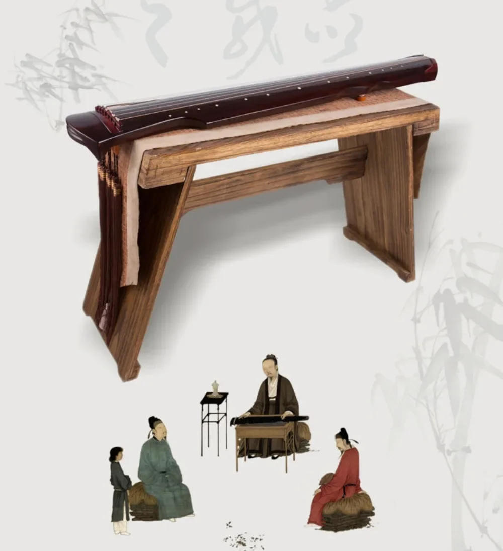 Description Picture 2 of item7 Strings Fuxi Guqin 123cm Handmade Guzheng Beginner Traditional Chinese Musical Instrument Professional Stringed Instruments