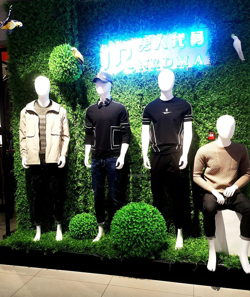 Description Picture 5 of itemMale Mannequins for Men's Clothing Store Couture Props Full Body Plastic Dummy Shopping Mall Window Display Clothes Mannequin