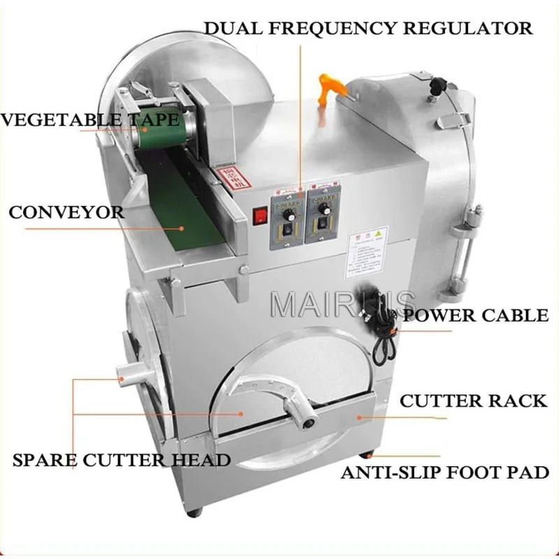 Description Picture 5 of itemCommercial Vegetable Cutting Machine Multifunctional Vegetable Cutter Shredding Machine Electric Vegetable Slicer Shredder Dicer