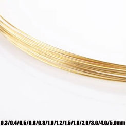 5Meters Round Brass Wire H62 Copper Cable Brass Rod 1.5mm-5.0mm Copper Wire  Brass Make Shape Metal Wire Jewelry Accessories
