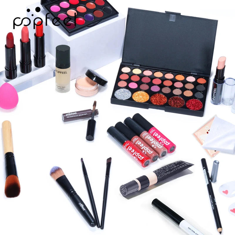 Description Picture 5 of itemAll in One Makeup Kit Full Makeup Kit Gift for Women Teen Girl Nude Eyeshadow Foundation Primer Brush Nude Lipgloss