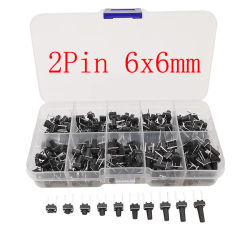 200Pcs/Box Micro Tactile Switch 6x6mm 2 Pin Tactile Tact Push Button Momentary Switch 6x6x4.3mm/5/6/7/8/9/10/11/12/13mm
