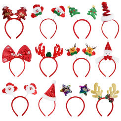 Cartoon Christmas Headband Santa Claus Elk Xmax Tree Hair Accessories Adult Kids 2024 Christmas Decoration Navidad New Year Gift