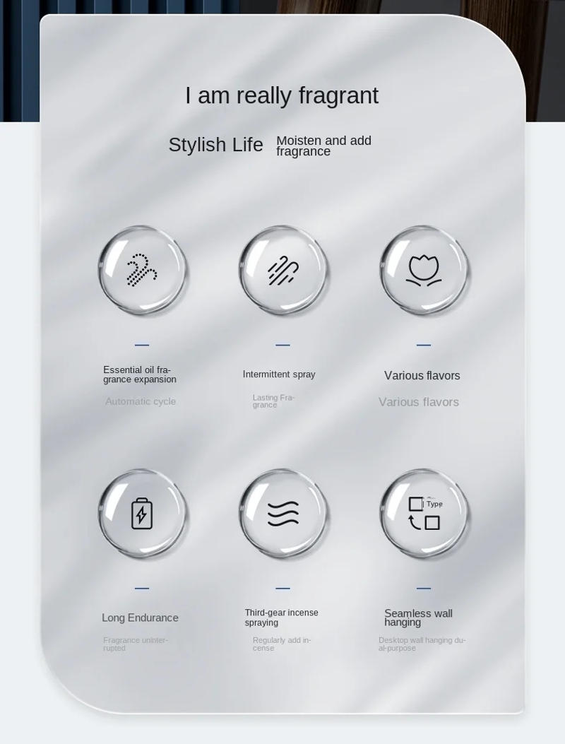 Description Picture 3 of itemPortable Automatic Aroma Diffuser for Home 4 Gear Room Air Freshener USB Charging Electric Air Purifier Essential Oil Atomizatio