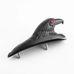 Chrome Eagle Head Shape Design ATV Front Fender Frame Ornament Front Fender Accent Piece for Motorcycle Motorbike Car Bonnet