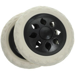 2 Pcs Wheel Shopping Cart Wheels Luggage Caster Trolley Groceries Heavy Duty Accessories Replacements Rubber + Foam