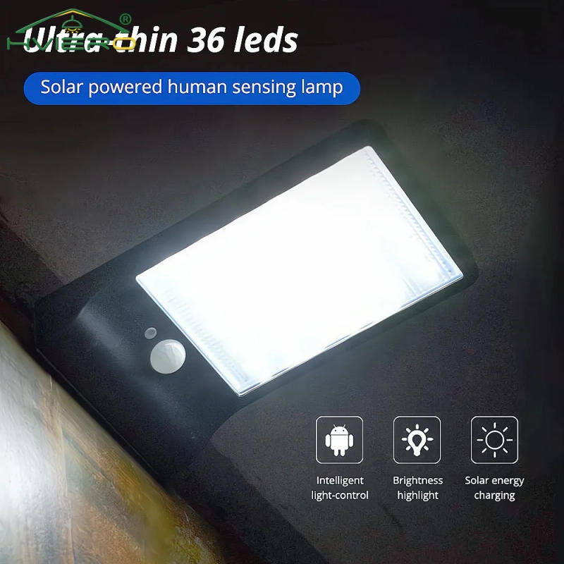 Description Picture 2 of itemSolar 36LED Light Human Sensing Wall Lamp Ultra-thin Outdoor Waterproof Courtyard Garden Park Hanging Induction Street Lighting