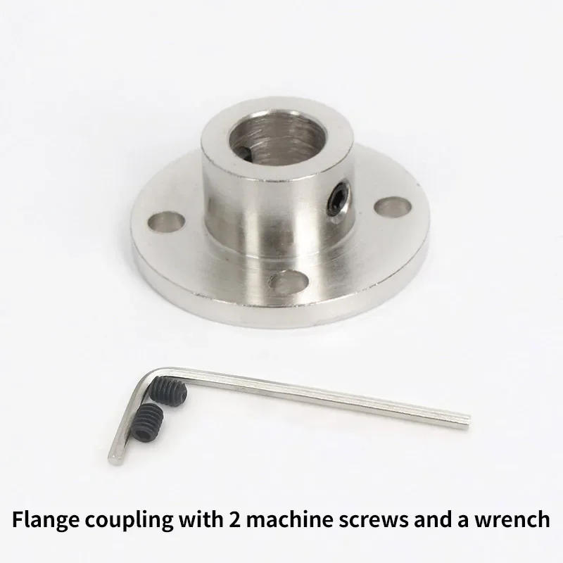 Description Picture 4 of item2/3/3.17/4/5/6/6.35/7/8/10/11/12/14mm Rigid Flange Coupling Motor Guide Shaft Coupler Connector With Jackscrew