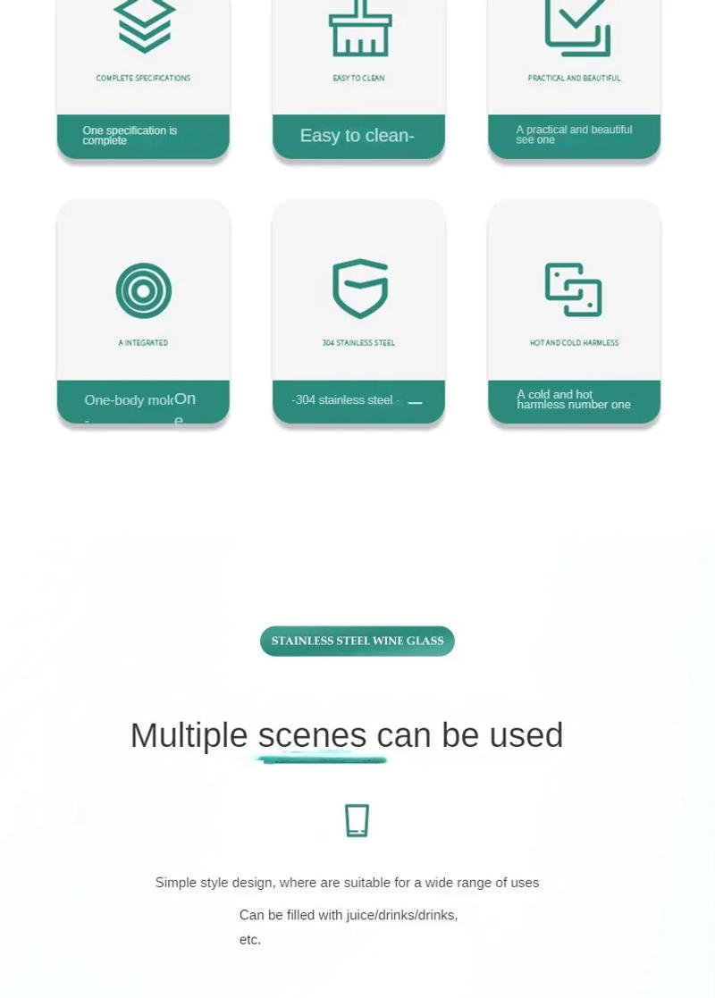 Description Picture 5 of itemStainless Steel Cups Mini Set Outdoor Practical Travel Whiskey Glass Portable Drinkware 30ml/170ml Kitchen Dining Bar Home