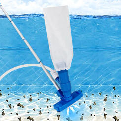 Pool Clean Bottoms Net Tool with Handle Professional Pool Cleaning Brush Portable for Above Ground Pools