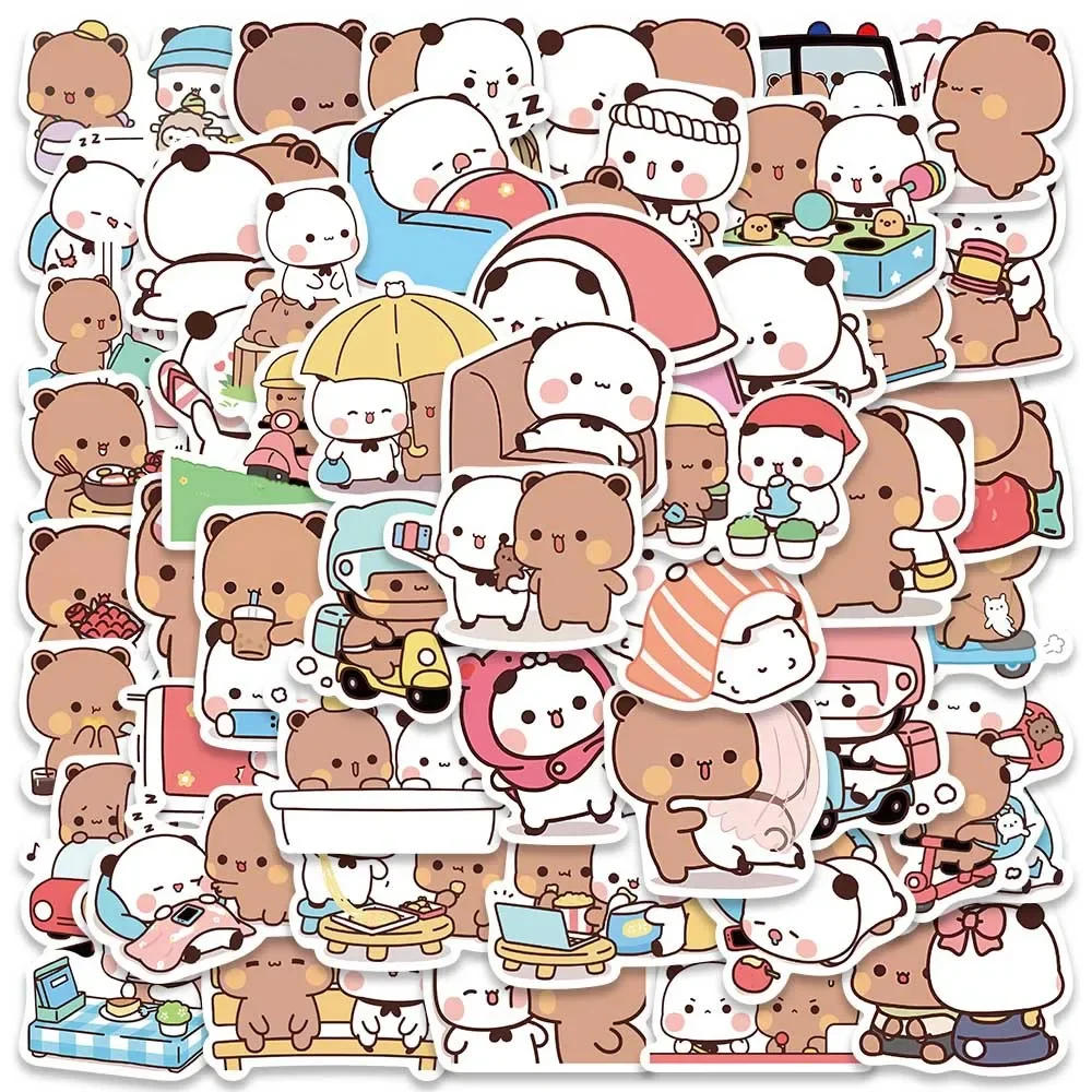 Description Picture 3 of item50pcs Bubu and Dudu Stickers Cute Bear Couple DIY Toy Doodles Decorative Graffiti Decal Phone Bottles Scrapbook Waterproof