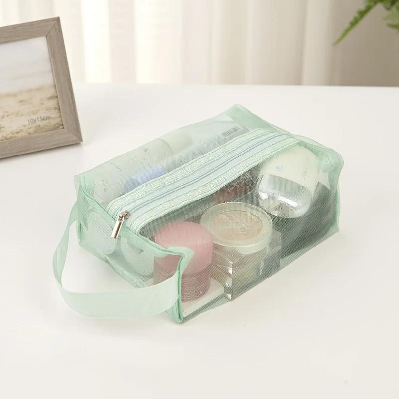 Description Picture 6 of item3pcs Travel Storage Three Piece Cosmetic Storage Bag Portable Travel Bag Mesh Storage Bag Folding Water Wash Zero Wallet