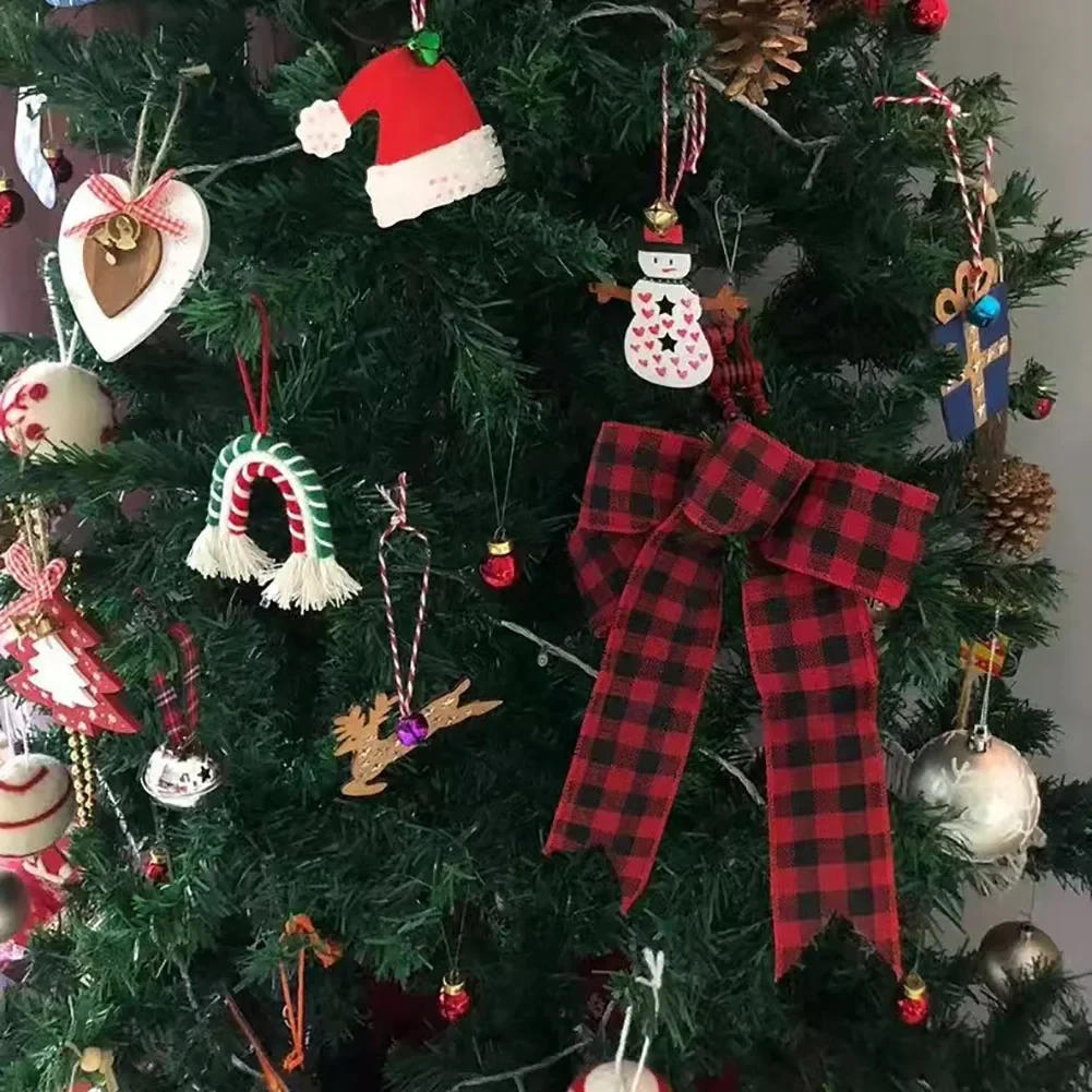 Description Picture 6 of itemRed Christmas Ribbon Bows Hanging Decorations 24*19cm Bowknot Gift Christmas Tree Ornaments Xmas Party Decor New Year 2024