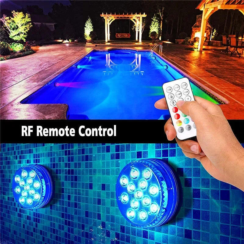 Description Picture 4 of itemPool Light Underwater Swimming Pool Lighting 13LEDs Updated Submersible Light IP68 Outdoor Spotlight for Aquarium Fish Tank Pond