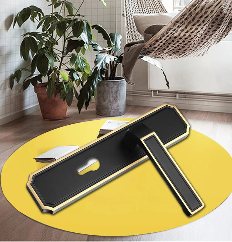 Description Picture 4 of itemHigh Quality Brass Bedroom Door Lock Double-sided Handle Lock Set New Chinese Mute Security Door Lock Hardware with Key