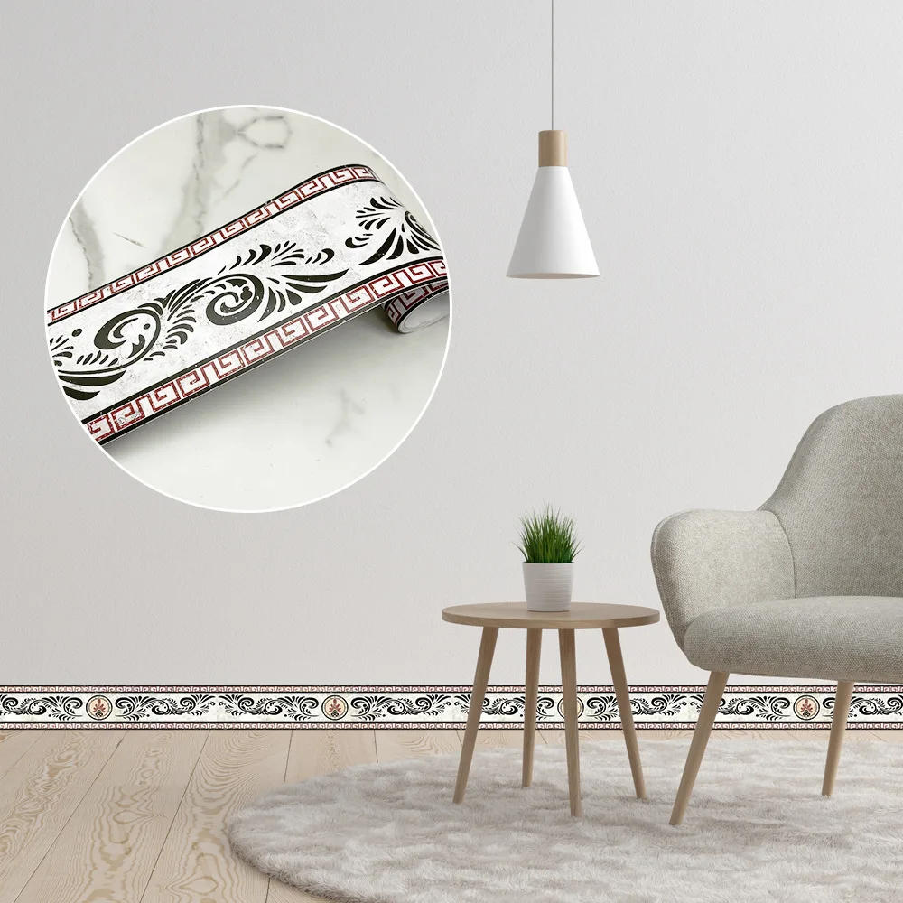 Description Picture 6 of itemSelf Adhesive Wall Skirting Border Sticker Waterproof Wallpaper Bathroom Office Glass Waist Line Tile Floor Sticker Home Decor