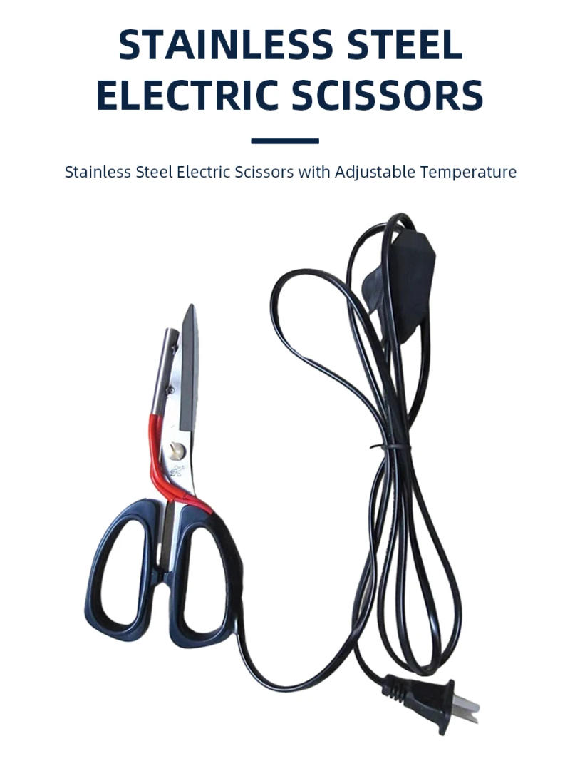 Description Picture 2 of itemElectrothermal Scissors Stainless Steel Electric Heating Tailor Scissors Heated Cutting Scissors for Curtain Non-Woven Fabrics