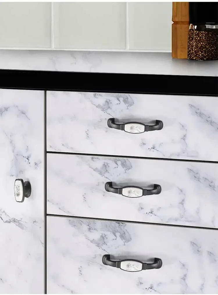 Description Picture 5 of itemCeramic handle, new Chinese style cabinet drawer, single hole handle, modern, simple, high-end wardrobe door handle