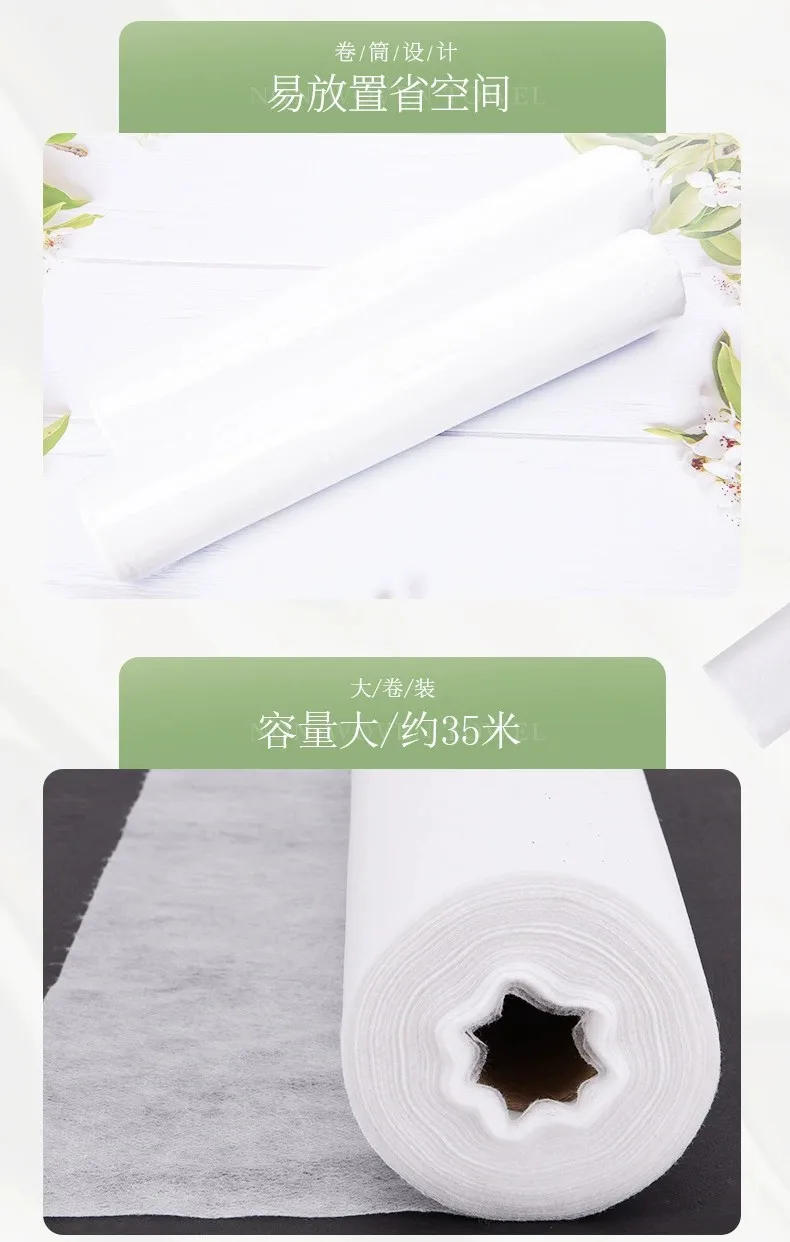 Description Picture 4 of item50 Sheets Disposable Spa Salon Massage Bed Sheets Non-Woven Headrest Paper Roll Table Cover Tattoo Supply Massage Mattress Sheet