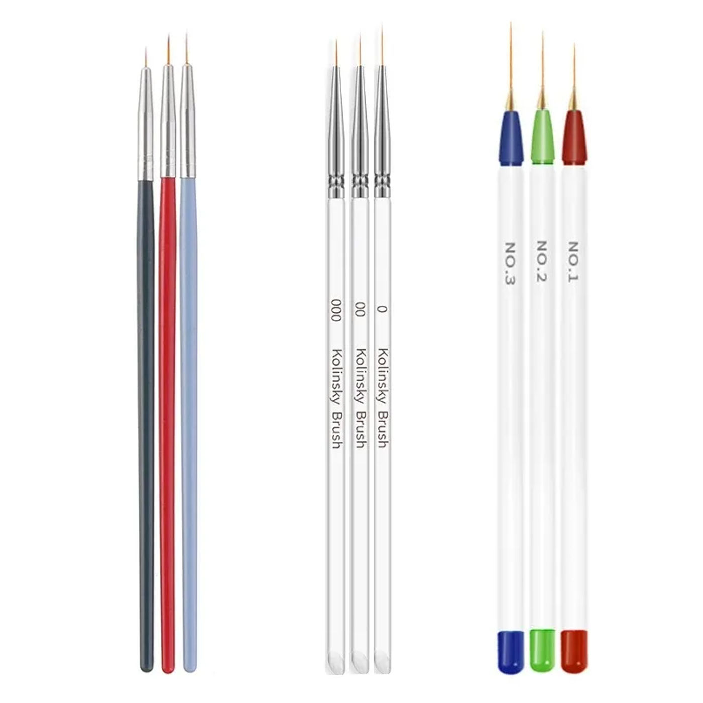 Description Picture 6 of item20Pcs/Set New Nail Art Brush Design Tip Painting Drawing Carving Dotting Pen FlatFan Liner Acrylic Gel UV Polish Manicure Tools