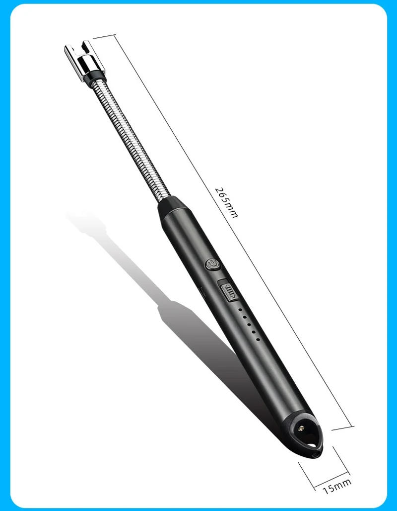 Description Picture 2 of itemWindproof Kitchen Electric USB Lighter Long Candle BBQ Gas Stove Ignition Gun Camping Rechargeable Arc Flameless Plasma Lighter