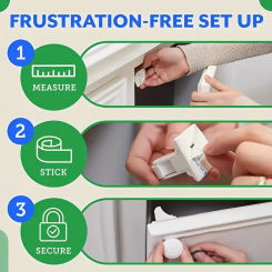 4 Pieces/Set Protective Magnetic Adhesive Cabinet Door Lock, Invisible Safety Lock, Drawer Cabinet Door Lock, Magnetic Lock