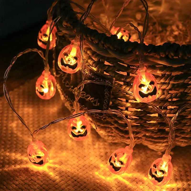 Description Picture 6 of item1.5m 10Led Halloween Light String Pumpkin Skull Eye Balls Ghost Festival Party Lantern Trick Or Treat Happy Halloween Day Decor