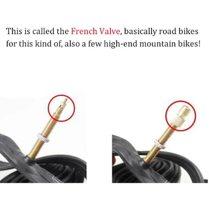 Description Picture 5 of item5PC F/V To A/V Valve Adapter Bike Value Converter Presta To Schrader Golden Bike Tire French Valve Adapter Bicycle Accessories