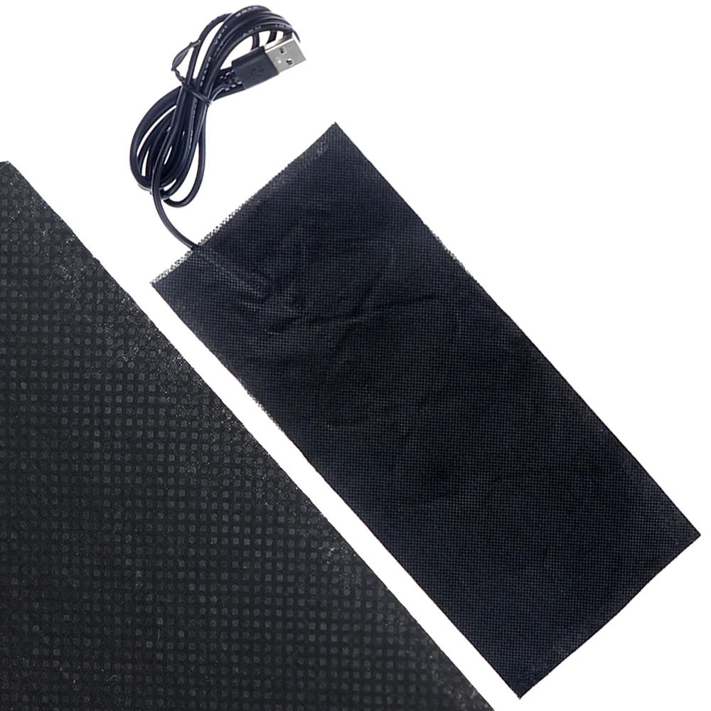 Description Picture 6 of item1/4PCS Carbon Fiber Heating Warm Paste Pad Hand Warmer USB Safe Heated Film Electric Winter Fever Heat Mat For Cloth Vest Jacket